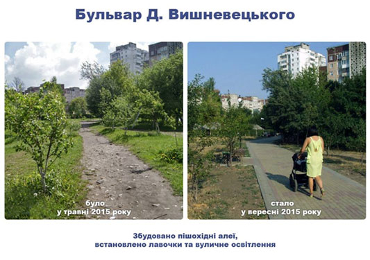 «Нове обличчя» бульвару Вишневецького в Тернополі