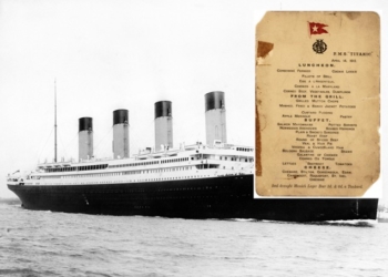 За 88 тисяч продали останнє меню з «Титаніка»