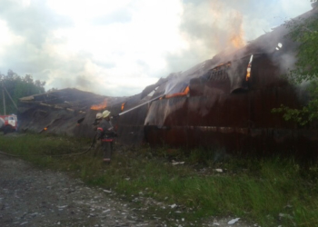 На Тернопільщині масштабна пожежа – горів величезний склад (фото)