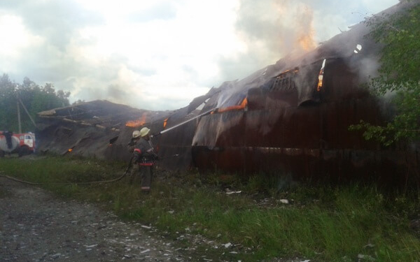 На Тернопільщині масштабна пожежа – горів величезний склад (фото)