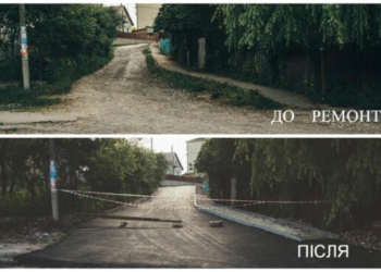 До і після, – на Тернопільщині райцентр похвалився новою дорогою (фото)