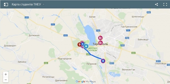 Тернопільський університет створив власну інтерактивну карту