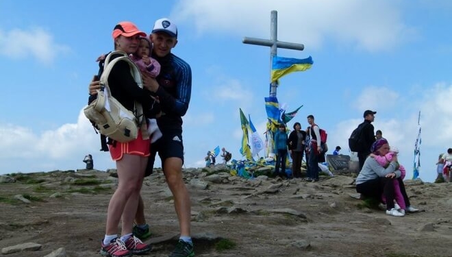 Дмитро Підручний разом з сім'єю