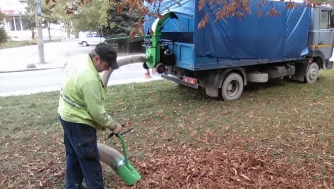 У Тернополі листя збирають “пилососом” (фото)