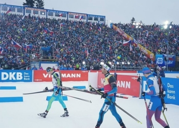 Капітан української збірної з біатлону Дмитро Підручний потрапив у квіткову церемонію етапу Кубка світу