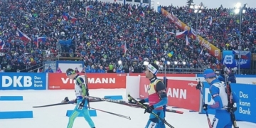 Капітан української збірної з біатлону Дмитро Підручний потрапив у квіткову церемонію етапу Кубка світу