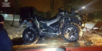 Тернополянин ганяв містом п’яний на квадроциклі