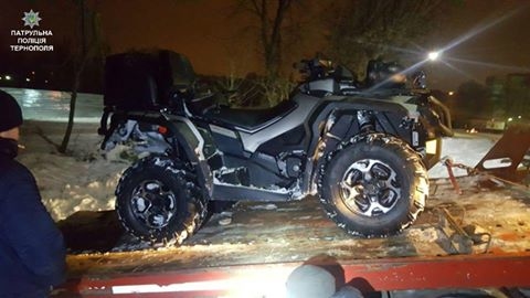 Тернополянин ганяв містом п’яний на квадроциклі