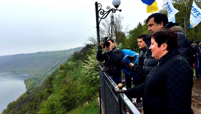 Лідер «Руху нових сил» Михайло Саакашвілі відвідав Заліщики та Чортків (Фото)