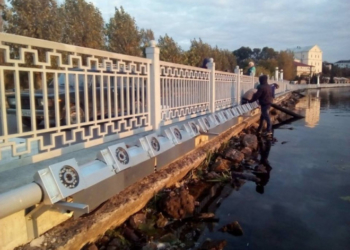 На найдовшому аераційному фонтані в Україні роблять підсвітку 