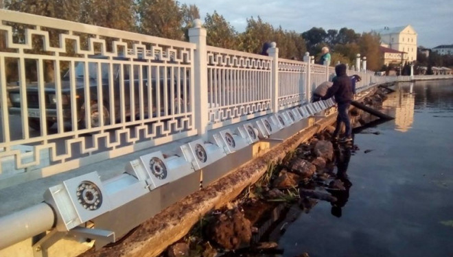 На найдовшому аераційному фонтані в Україні роблять підсвітку 