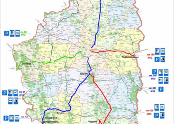 На Тернопільщині облаштували додаткові спецмайданчики для відстоювання вантажівок під час снігопаду