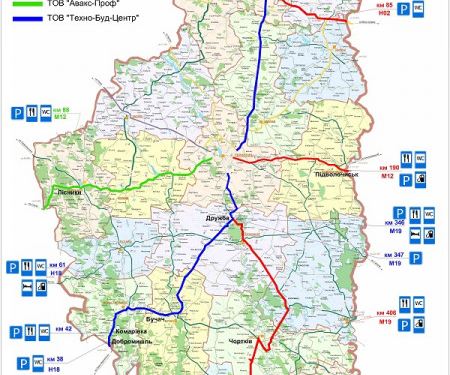 На Тернопільщині облаштували додаткові спецмайданчики для відстоювання вантажівок під час снігопаду