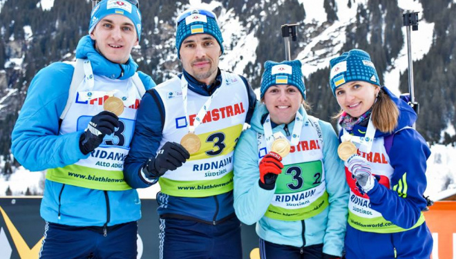 Відомий біатлоніст з Тернопільщини Дмитро Підручний здобуває «золото» чемпіонату Європи у змішаній естафеті