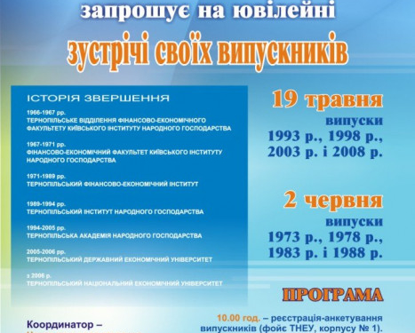 Тернопільський університет збирає своїх випускників