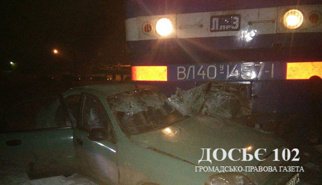 На Тернопільщині авто потрапило під поїзд