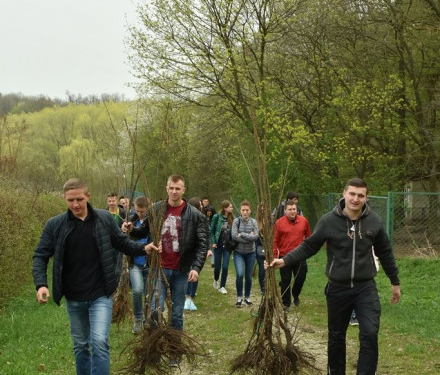 На Тернопільщині студенти висадили фруктовий сад
