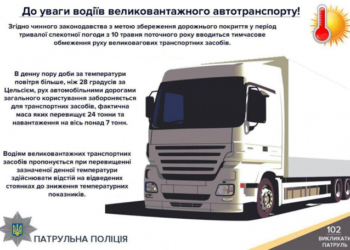 Водіям вантажівок у Тернополі нагадують про дещо важливе