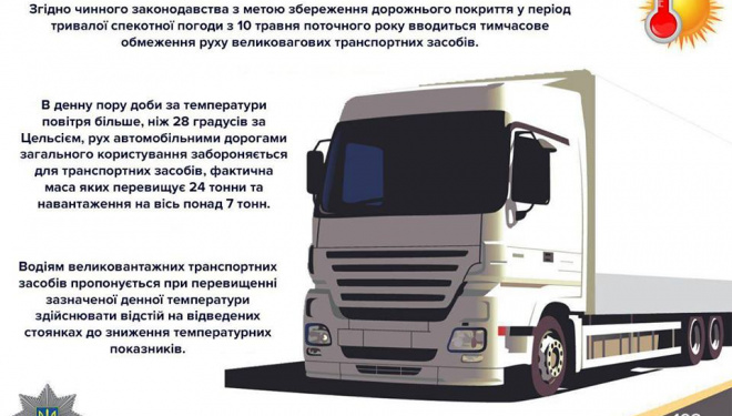 Водіям вантажівок у Тернополі нагадують про дещо важливе