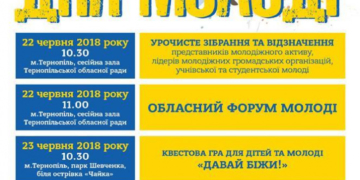 Як відзначатимуть День молоді на Тернопільщині (програма заходів)