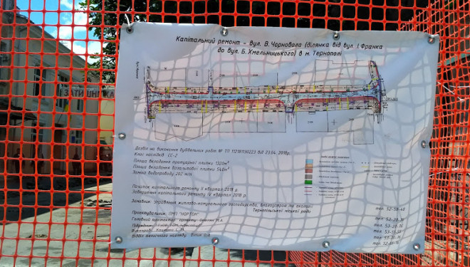 У Тернополі триває капремонт вулиці Чорновола