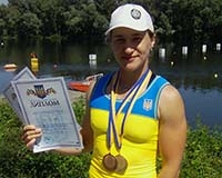 Тернопільська веслувальниця Тетяна Єднак стала віце-чемпіонкою України