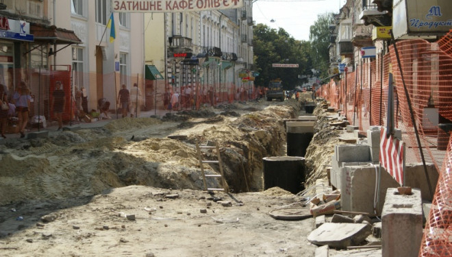 Одне фото, як ремонтують вулицю Чорновола зараз у Тернополі