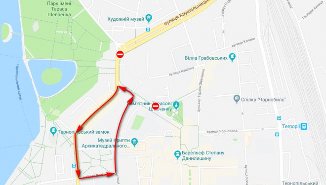 Увага! У неділю у Тернополі чатково перекриють рух автотранспорту (карта проїзду)