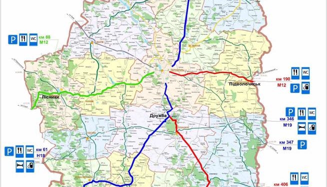На Тернопільщині у негоду працюють спецмайданчики для стоянки транспорту
