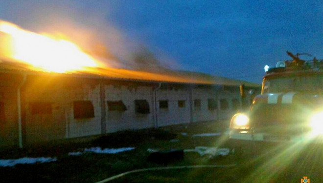 На Тернопільщині загорілося фермерське господарство (фото)