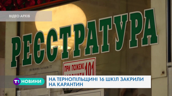 Школи на карантин закривають у Тернопільській області