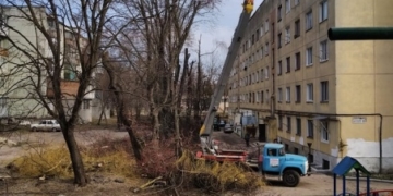 У Тернополі обрізають дерева