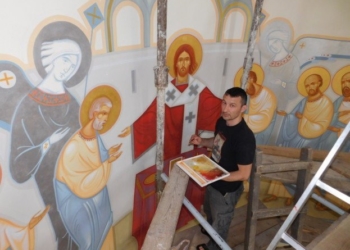 Тернопільський храм розписує жива легенда українського іконопису