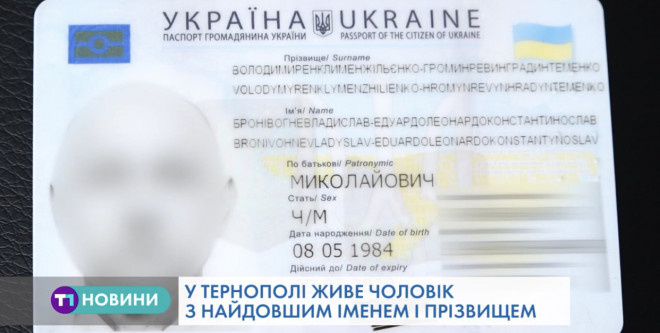 “Його прізвище важко запам’ятати, а ім’я не легко вимовити”, – історія тернополянина з незвичним іменем та прізвищем