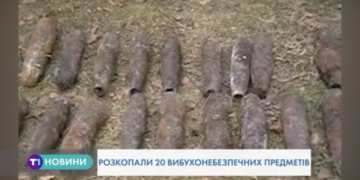 20 вибухонебезпечних предметів розкопали на Тернопільщині
