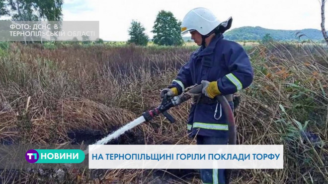 На Тернопільщині горіли поклади торфу