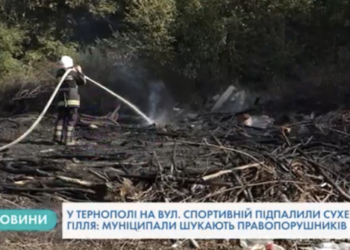 В дворі у Тернополі трапилася пожежа