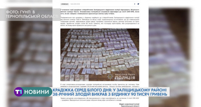 Крадіжка серед білого дня: із помешкання на Тернопільщині винесли чималу суму