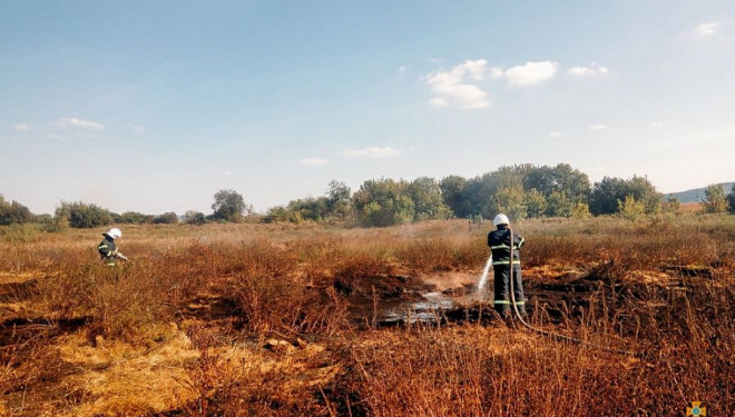 На Тернопільщині горіли поклади торфу