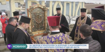 За здоров’я тернополян та боротьбу із коронавірусом: духовенство окропило головні в’їзди до міста