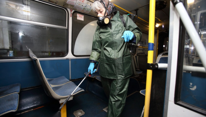 У Тернополі громадський транспорт дезінфікують тричі на день