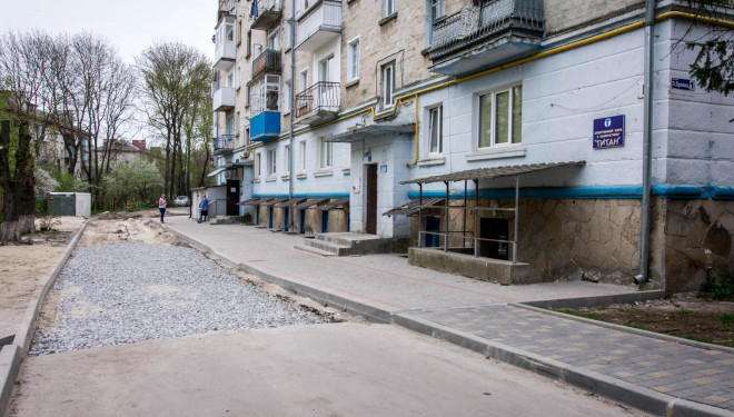 Тривають роботи з капітального ремонту прибудинкових територій Тернополя