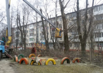 У Тернополі тривають роботи по санітарній обрізці сухих та аварійних дерев