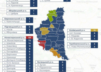 Статистика поширення коронавірусу на Тернопільщині