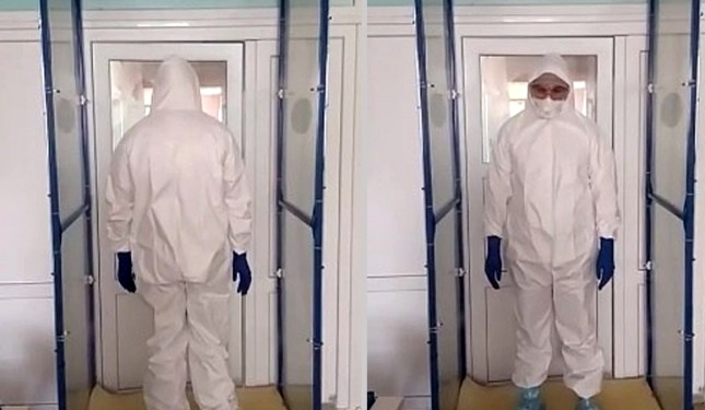 Дезінфекція медиків: у лікарнях Тернополя облаштували  спеціальні рамки