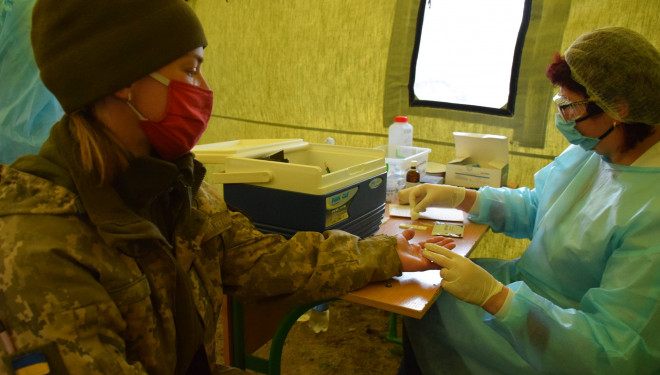 На полігоні протестували тернопільських військових на «COVID-19»