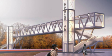 У Тернополі на вулиці 15 Квітня, неподалік Збаразького кільця, зводять новий надземний пішохідний перехід