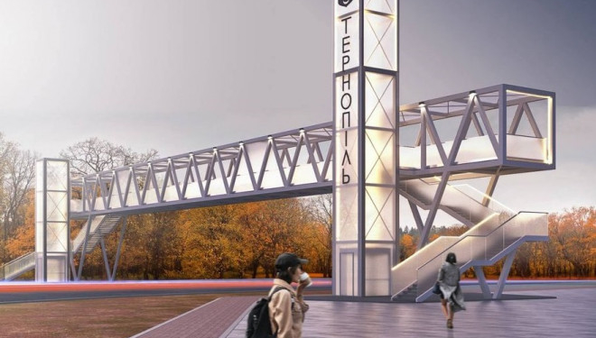 У Тернополі на вулиці 15 Квітня, неподалік Збаразького кільця, зводять новий надземний пішохідний перехід