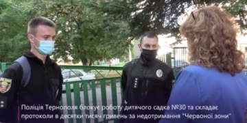 Зранку 8 вересня 2020 року почався наступ поліцейських на тернопільські школи, садочки, підприємства заради «червоної зони» (Відео)