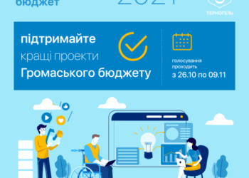 Тернополяни мають ще тиждень, щоб підтримати ідеї розвитку міста